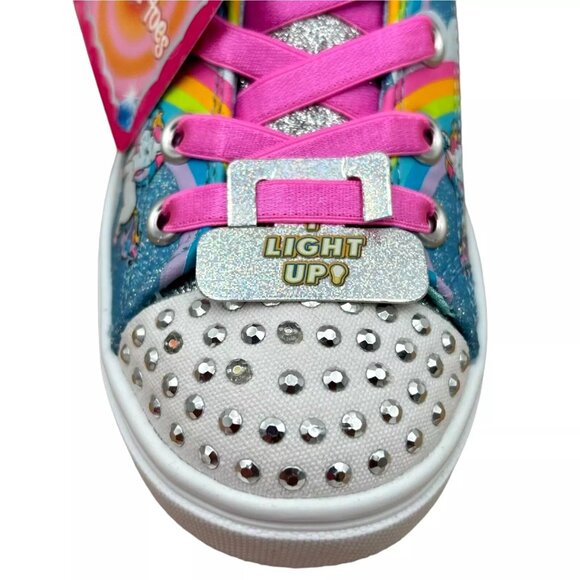 Skechers Little Girls Twinkle Toes Slip-on Sneaker Size 11.5 Unicorn-Cloud Print - Picture 6 of 13